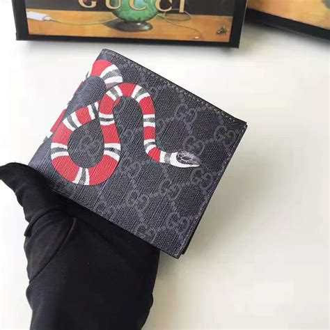 gucci men's gg supreme wallet|kingsnake print Gg Supreme wallet.